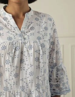 White And Blue Dress -ZAZU Clothing Shop ss2334white4