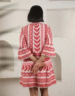 Red Ikat Dress -ZAZU Clothing Shop ss2344redikatb