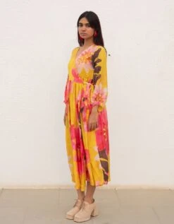 Tuscany Flowers Wrap Dress -ZAZU Clothing Shop sw10802