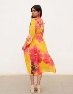 Tuscany Flowers Wrap Dress -ZAZU Clothing Shop sw10803