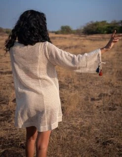 Ecru Thea Dress -ZAZU Clothing Shop swwdr565 1