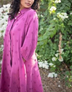 Plum Blossom Midi Dress -ZAZU Clothing Shop swwdr673 1