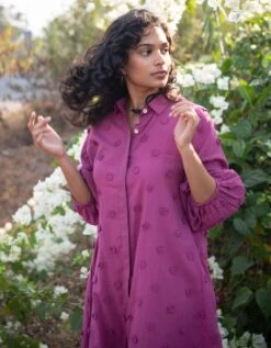 Plum Blossom Midi Dress -ZAZU Clothing Shop swwdr67b 1