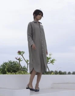 Relaxed Linen Shirt Dress
