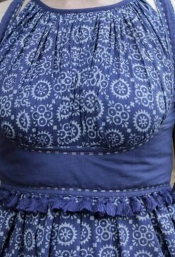 Set Of 3:Fatima Indigo Halter Neck Flared Kurta Dress, Bustier Top & Churidar 13 Set Of 3:Fatima Indigo Halter Neck Flared Kurta Dress, Bustier Top & Churidar -ZAZU Clothing Shop tjmk28228b