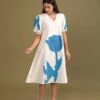 Flower Of Life Hand Painted Dress -ZAZU Clothing Shop ttch002791