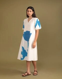 Flower Of Life Hand Painted Dress -ZAZU Clothing Shop ttch002792