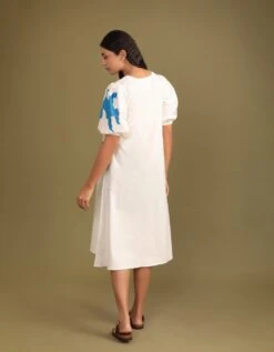 Flower Of Life Hand Painted Dress -ZAZU Clothing Shop ttch002794