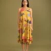 Fresh Breeze Mustard Handwoven Cotton Dress