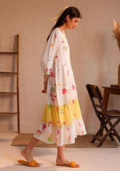 Tuscany Tiered Dress In Ivory -ZAZU Clothing Shop tuscanytierediv3