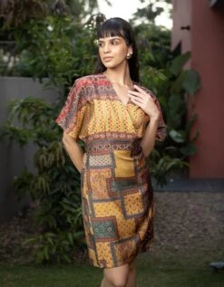 Mustard Milla Dress -ZAZU Clothing Shop urbk410001305