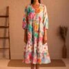 Venice Tiered Dress In Multi -ZAZU Clothing Shop venicetieredmulti1