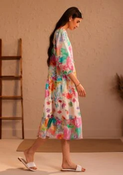 Venice Tiered Dress In Multi -ZAZU Clothing Shop venicetieredmulti4