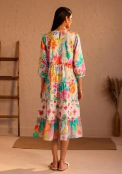 Venice Tiered Dress In Multi -ZAZU Clothing Shop venicetieredmultib