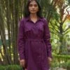 Wine Taylor Shirt Dress -ZAZU Clothing Shop vs0161 1
