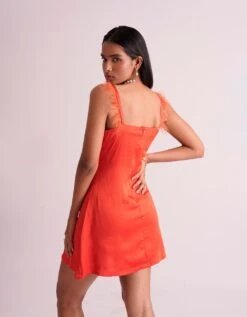 Orange Matera Dress -ZAZU Clothing Shop vs0504 1
