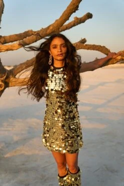 Paillette Dress & Legwarmers Set -ZAZU Clothing Shop w9119123