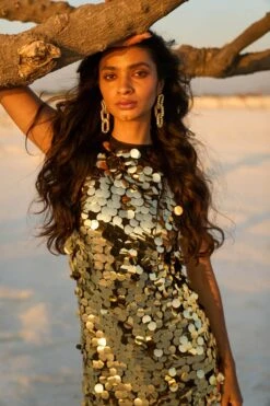 Paillette Dress & Legwarmers Set -ZAZU Clothing Shop w9119125