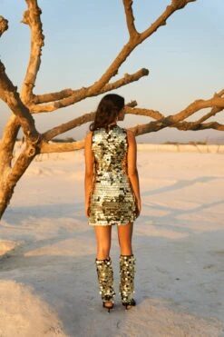 Paillette Dress & Legwarmers Set -ZAZU Clothing Shop w9119126